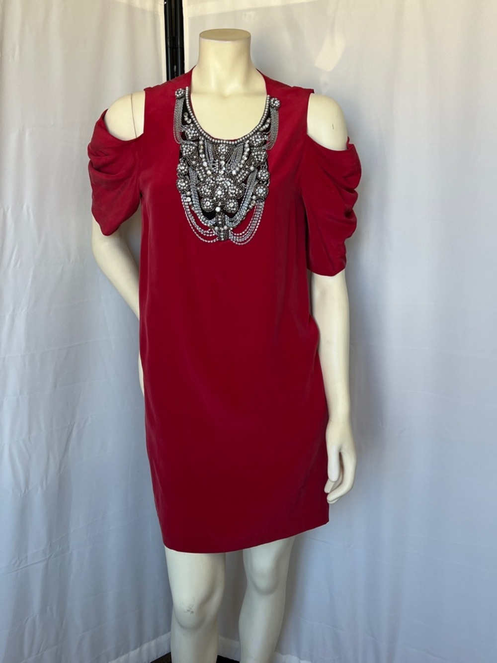 Rebecca Minkoff  Sulk Cold Shoulder, Jeweled Shift